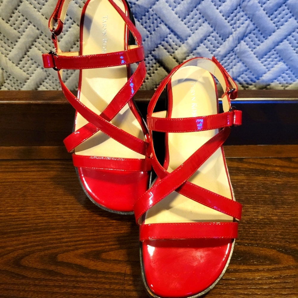 Taryn Rose red sandals. Size 8.